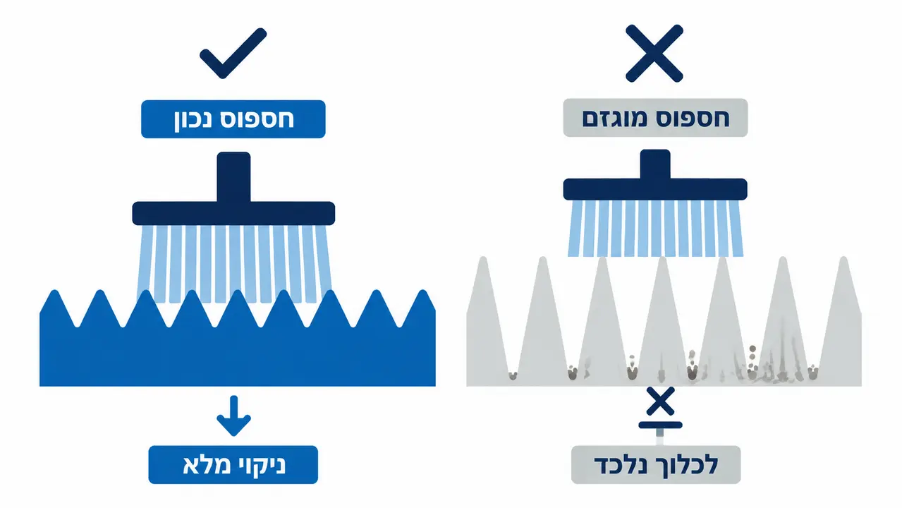 מה ההבדל בין החספוס הכי גבוה לחספוס הנכון לרצפת מפעל?